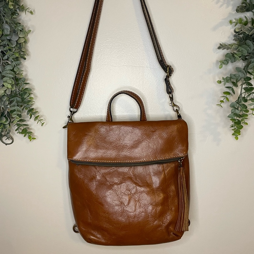 Patricia Nash Leather Convertible Backpack Gem